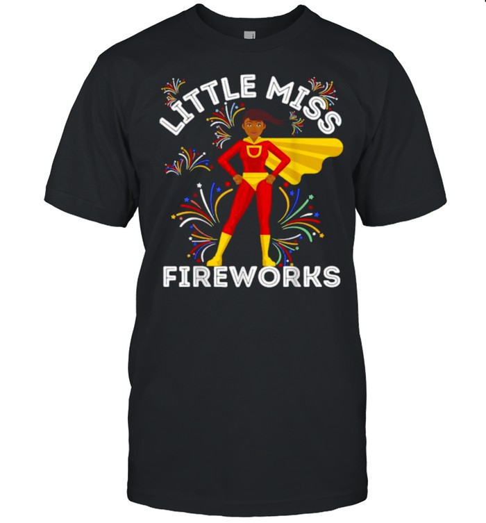 Little Miss Fireworks 4th Of July Toddlers Girls T- Classic Men's T-shirt