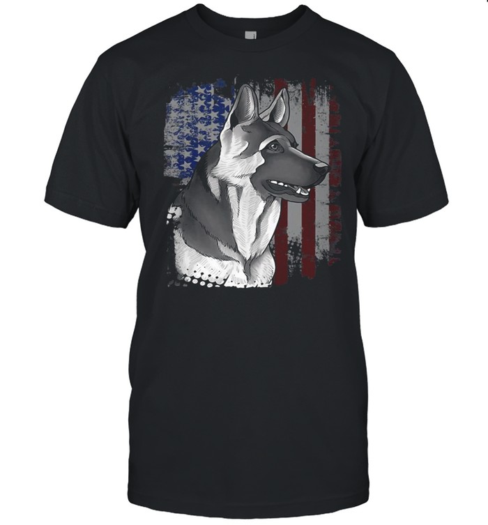 Patriotic American Flag German Shepard Shirt