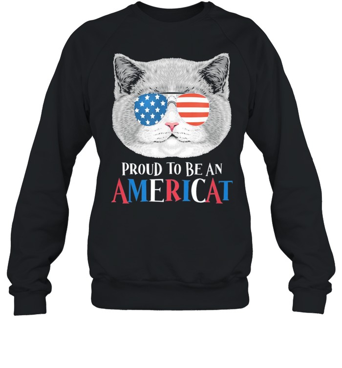 Independence day 4th July American Flag Cat USA shirt Unisex Sweatshirt