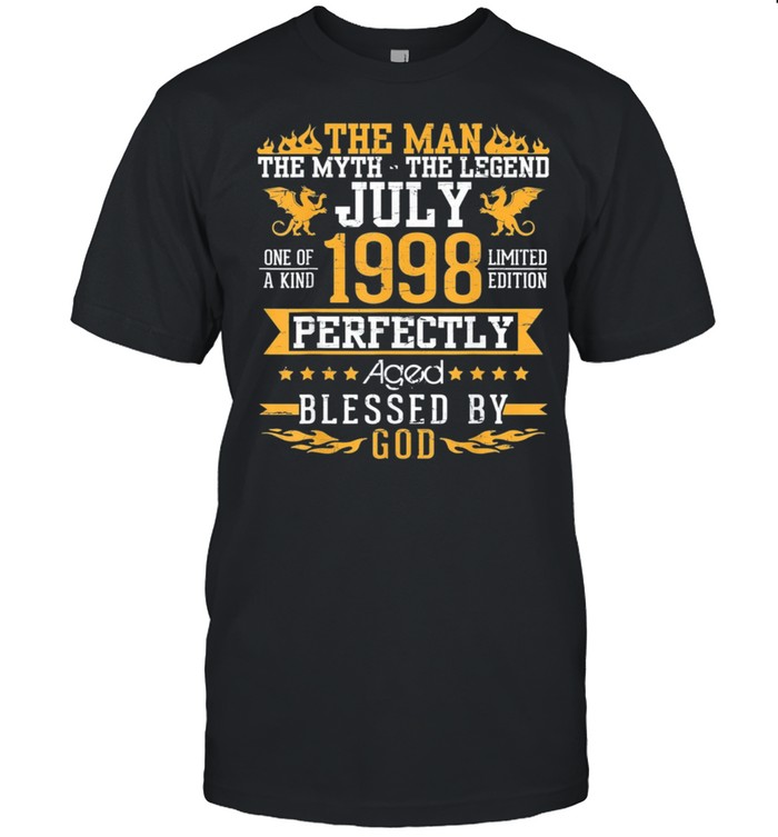 The Man The Myth The Legend July 1998 Perfectly Aged 23 Years shirt Classic Men's T-shirt