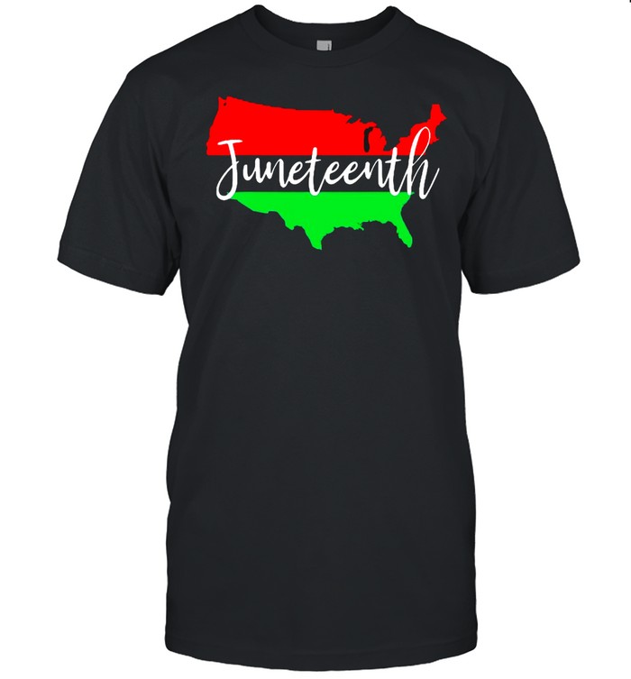 Juneteenth Celebrate Black Freedom Usa Map Black History T-shirt