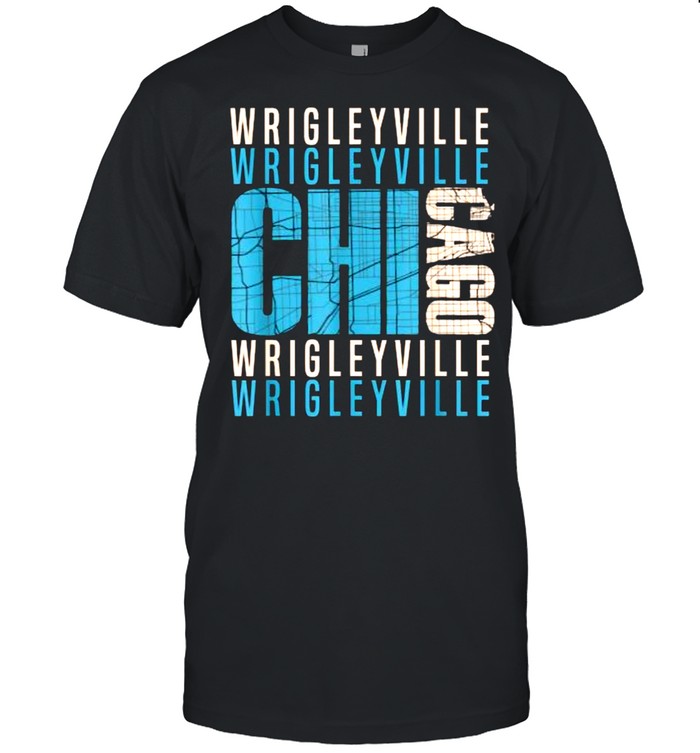 Chicago Wrigleyville Chi Town Neighborhood Map T- Classic Men's T-shirt