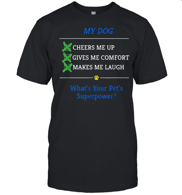 MY DOG Makes Me Laugh Whats Your Pets Superpower T- Classic Men's T-shirt