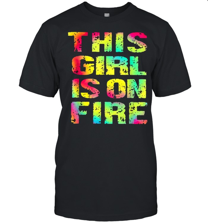 This Girl Is On Fire Colorfuls T- Classic Men's T-shirt