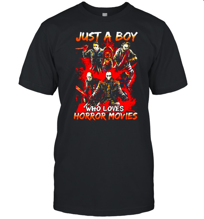 Just A Boy Who Loves Horror Movies Halloween Costume  Classic Men's T-shirt