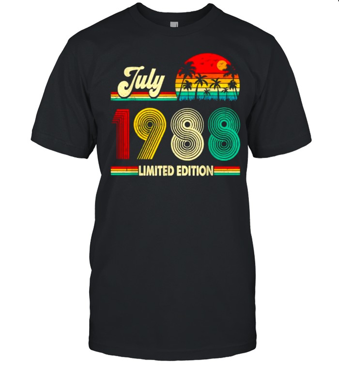 Born In July 1988 33 Years Old 33rd Limited Edition  Classic Men's T-shirt