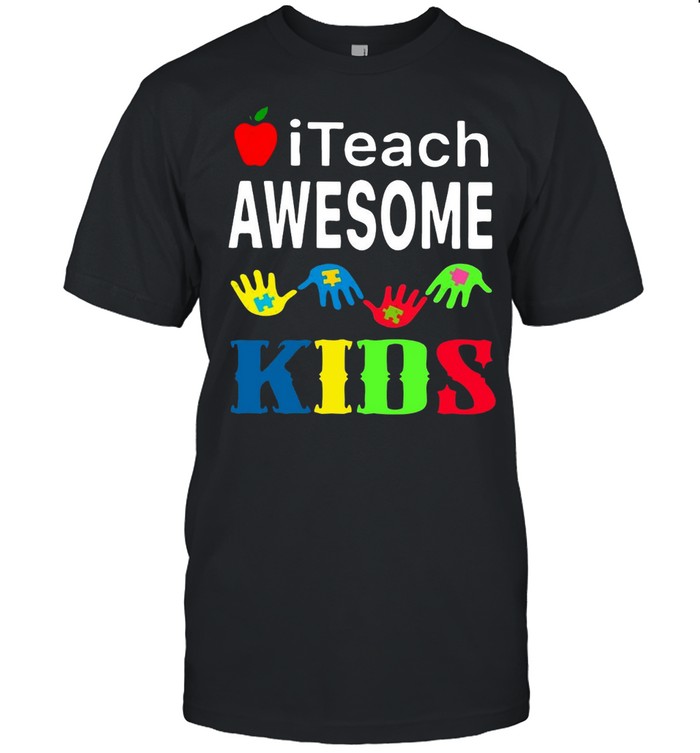 I Teach Awesome Kids Autism T-shirt