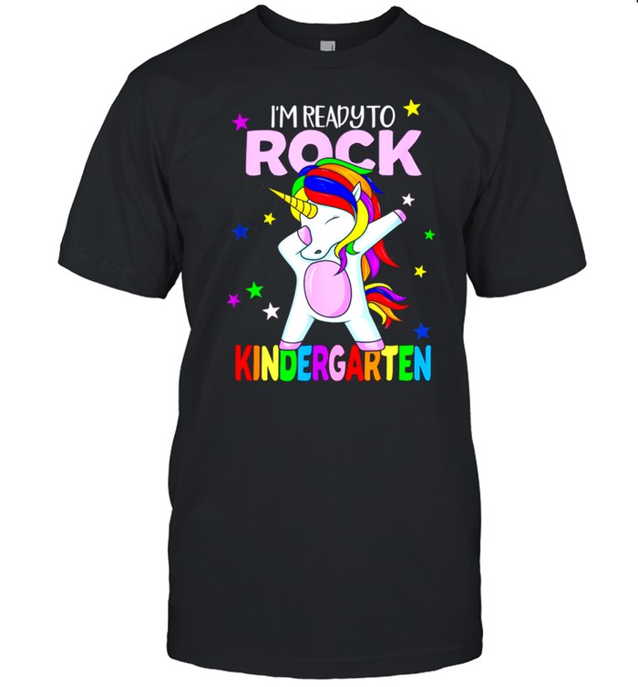 Rock Kindergarten Dabbing Unicorn Girls Back To School shirt