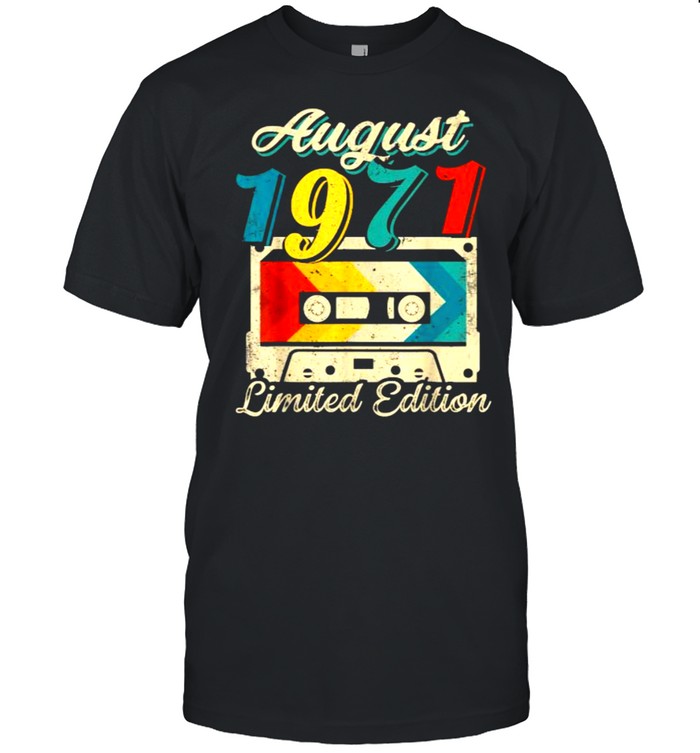 August 1971 Limited Edition 50th Birthday Cassette Tape Vintage T-Shirt