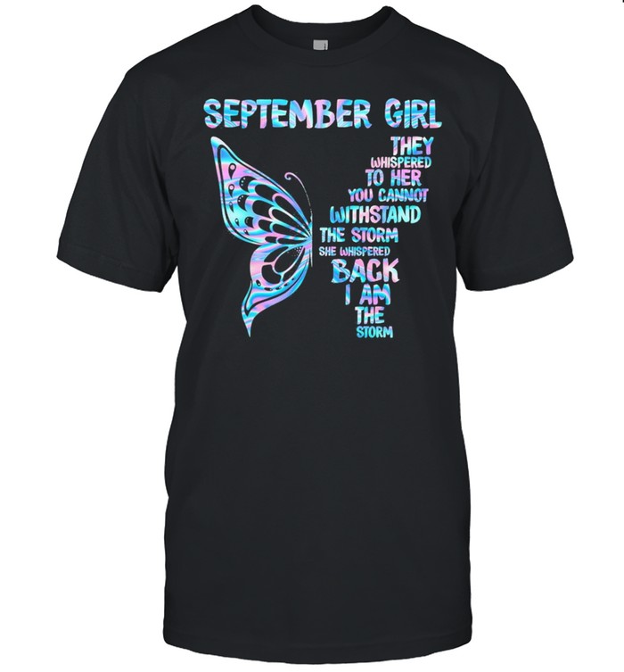 Butterfly september girl birthday shirt Classic Men's T-shirt