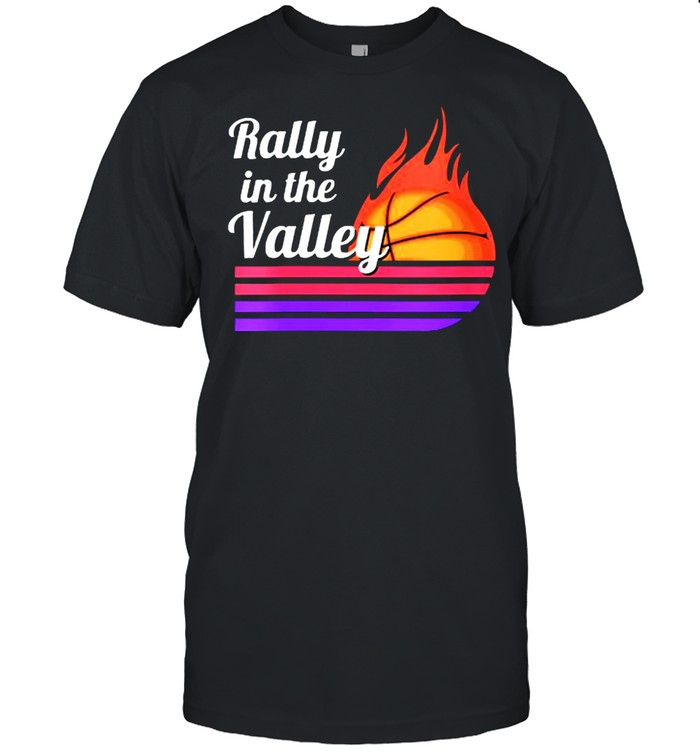 Rally In The Valley Phoenix Flaming Basketball Retro Sunset  Classic Men's T-shirt