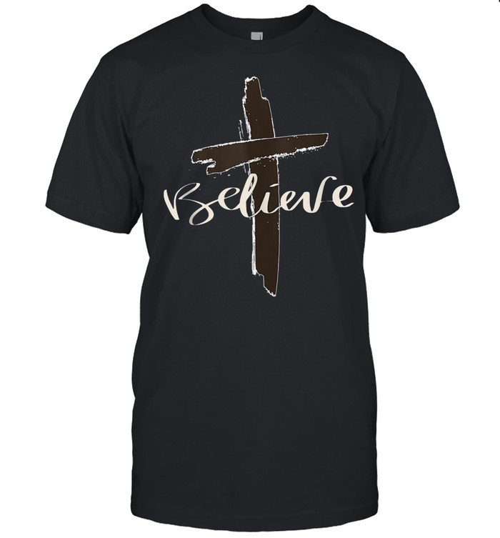 Believe Distressed Cross shirt