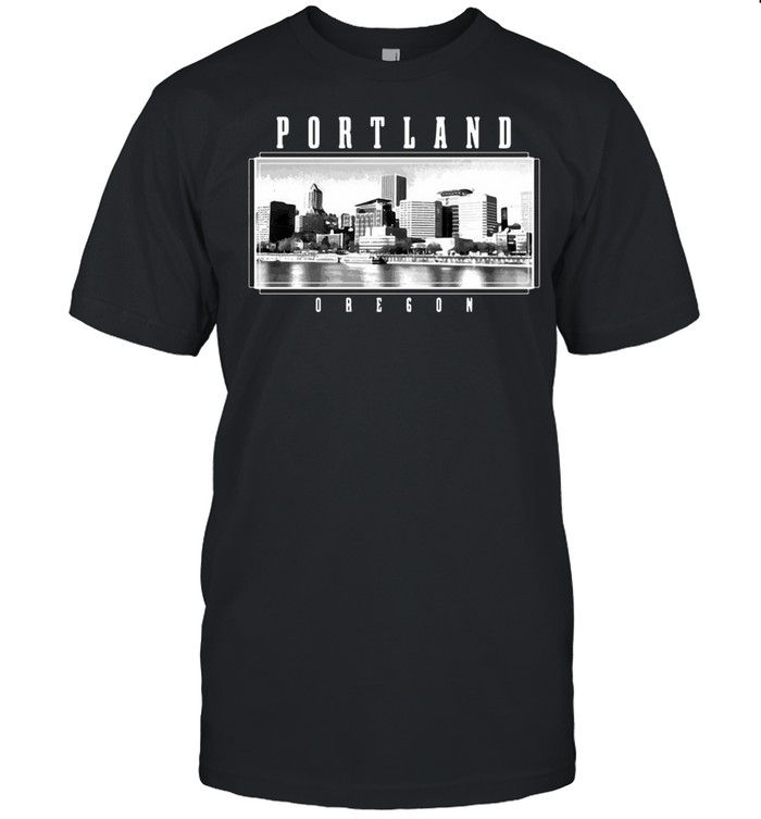 Portland Skyline Oregon Pride Vintage T-shirt Classic Men's T-shirt