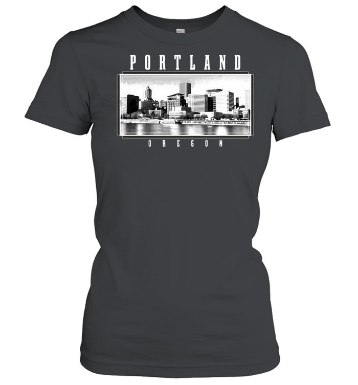 Portland Skyline Oregon Pride Vintage T-shirt Classic Women's T-shirt