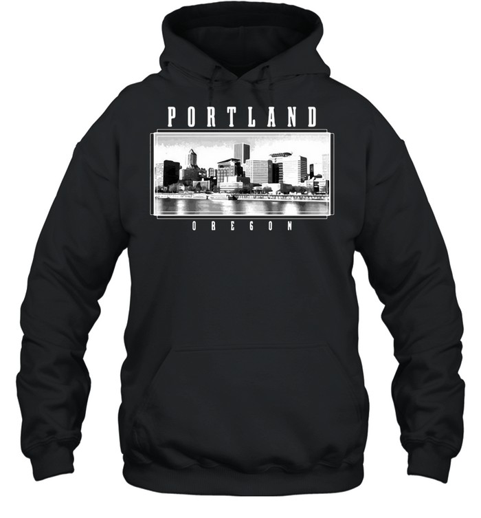 Portland Skyline Oregon Pride Vintage T-shirt Unisex Hoodie