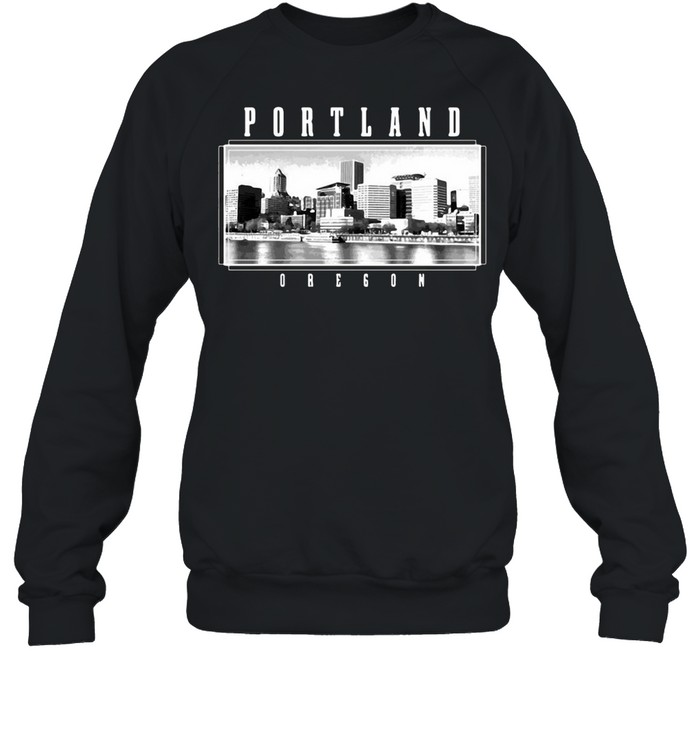 Portland Skyline Oregon Pride Vintage T-shirt Unisex Sweatshirt