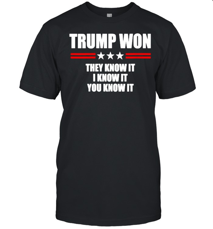 Trump Won You Know It I Know It  Classic Men's T-shirt