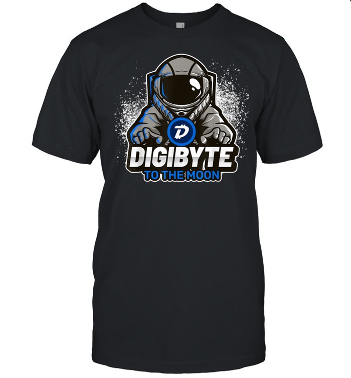 Vintage Retro DigiByte Cryptocurrency Astronaut to the Moon shirt Classic Men's T-shirt