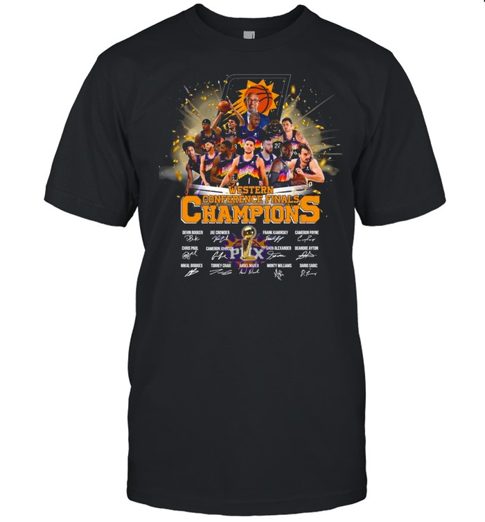 Western Conference Finals Champions Phoenix Suns Team Player Signatures shirt