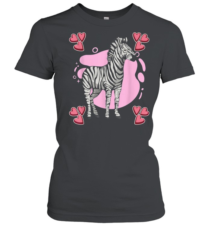 Zebra Heart Design Safari Zoo Stuff Zebras shirt Classic Women's T-shirt