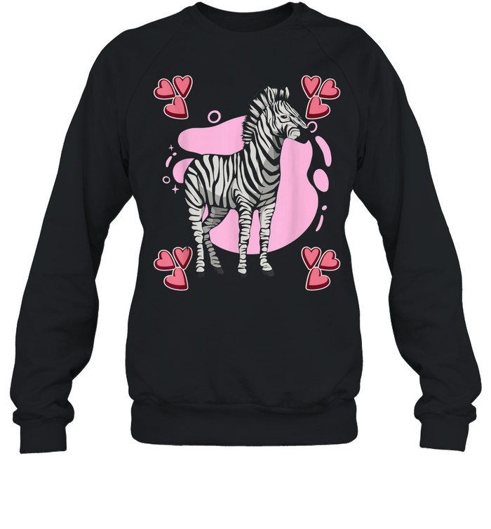 Zebra Heart Design Safari Zoo Stuff Zebras shirt Unisex Sweatshirt