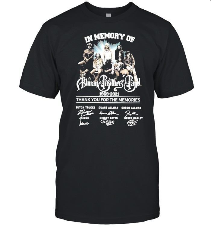 In memory of allman brothers band 1969 2021 thank you for the memories shirt Classic Men's T-shirt
