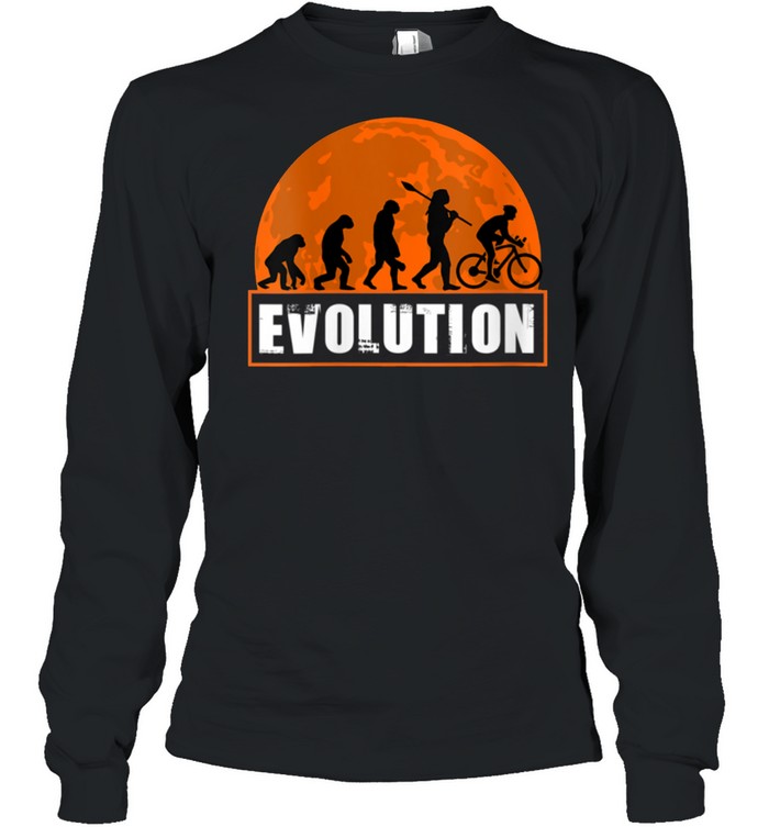 Cycling, Cyclist Human Evolution shirt Long Sleeved T-shirt