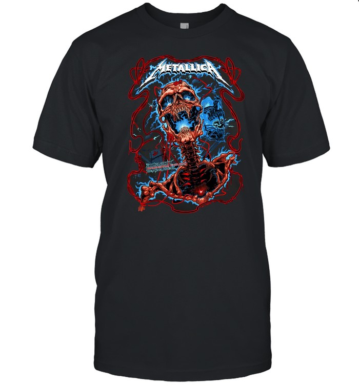 Love Metallica’s Cool Skull Lightning Blue T-shirt Classic Men's T-shirt