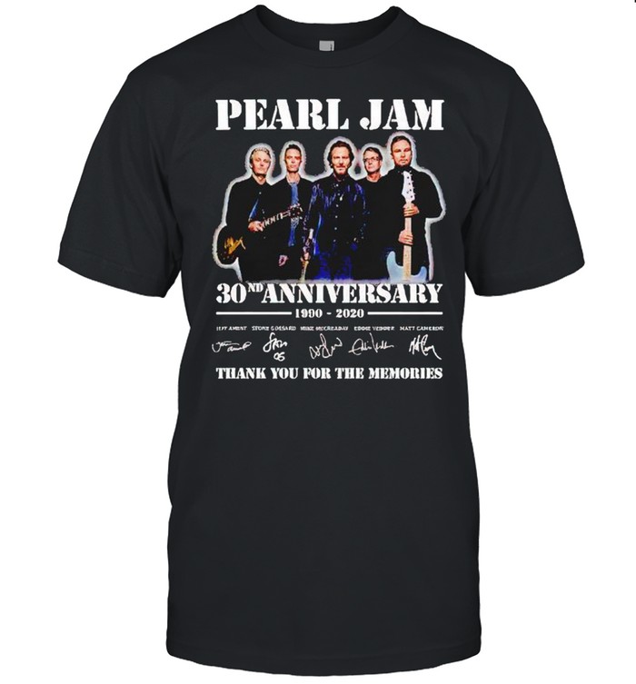 Pearl Jam 30nd Anniversary 1990 2020 thank you for the memories shirt Classic Men's T-shirt