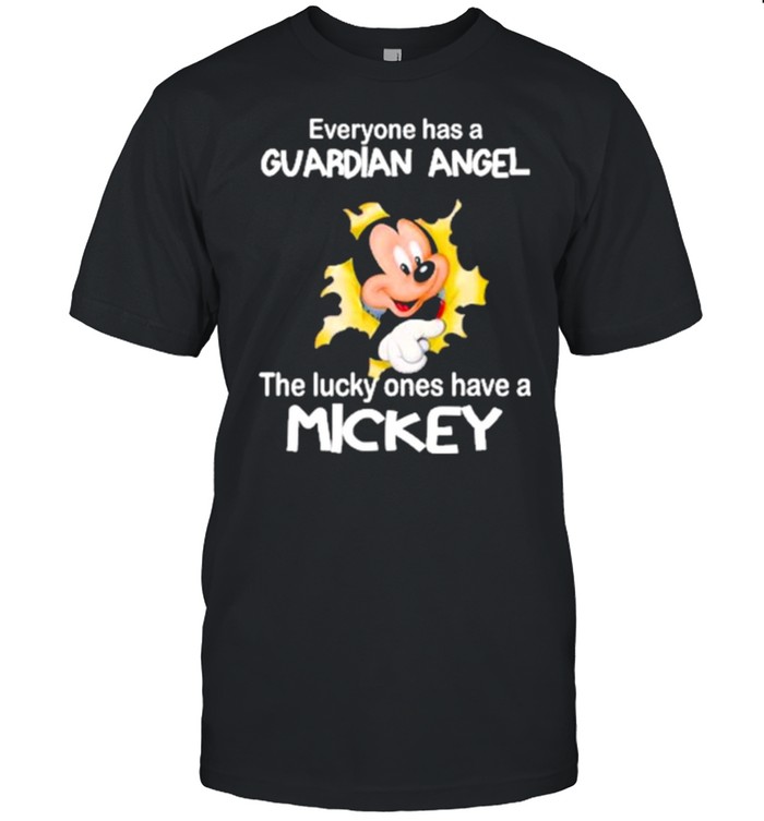 Everyone has a guardian angel the lucky ones have a mickey shirt Classic Men's T-shirt