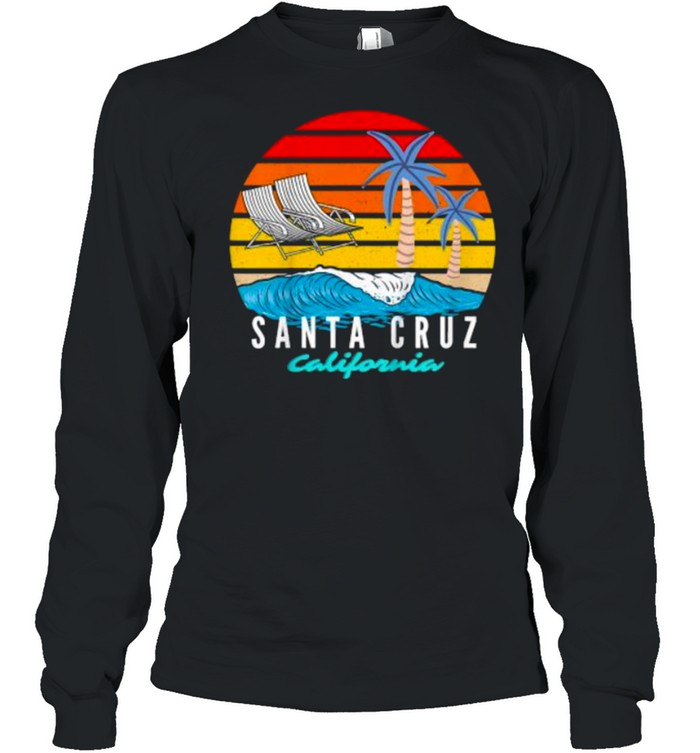 Santa Cruz California Beach Vintage T- Long Sleeved T-shirt