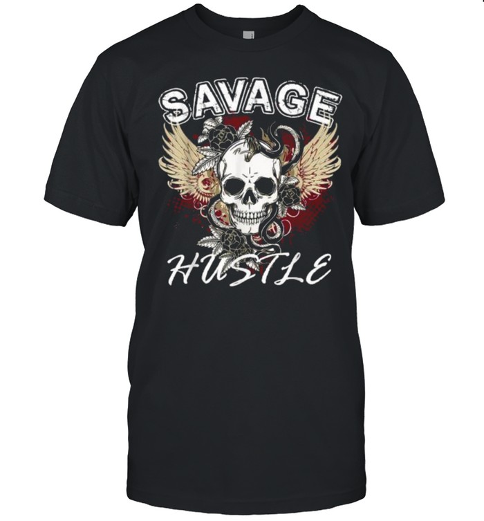 Savage Hustle Skull T- Classic Men's T-shirt