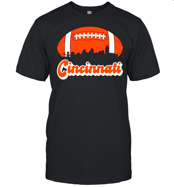 Football Cincinnati Sunset Retro T-Shirt
