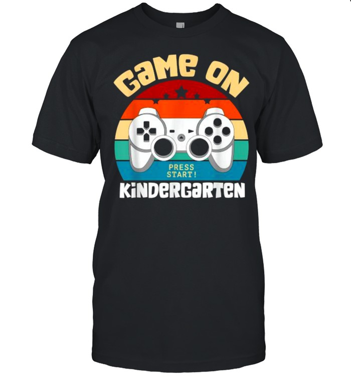 GAME ON Kindergarten Gamer Teacher Student Back to School Vintage T-Shirt