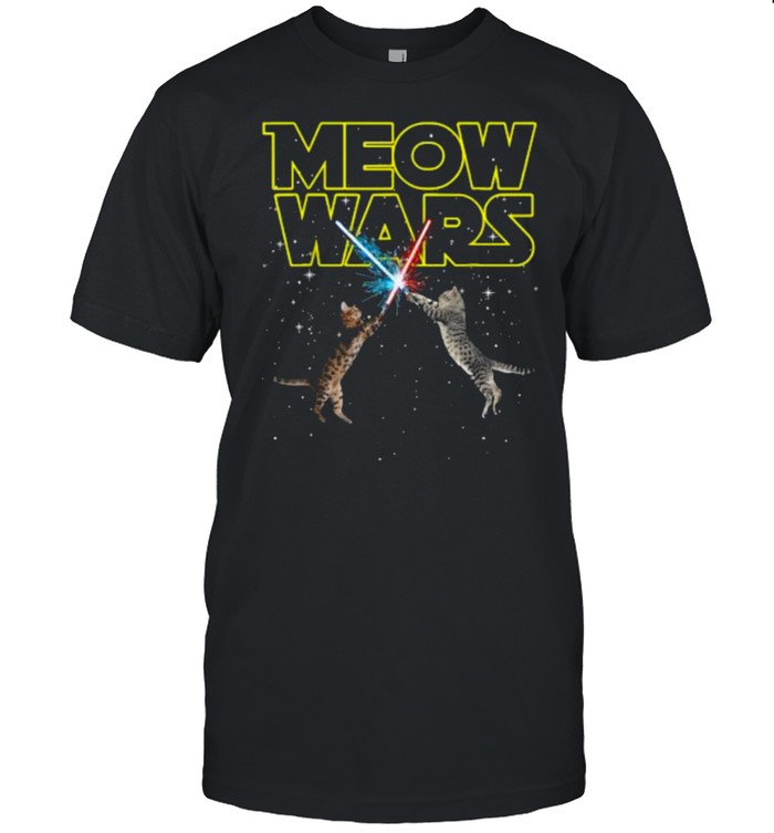 Meow Wars Space Cat Laser Cat T-Shirt