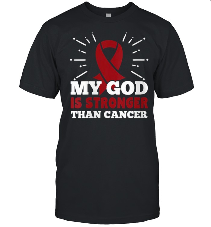 My God Is Stronger Than Myeloma Cancer Faith Awareness T- Classic Men's T-shirt