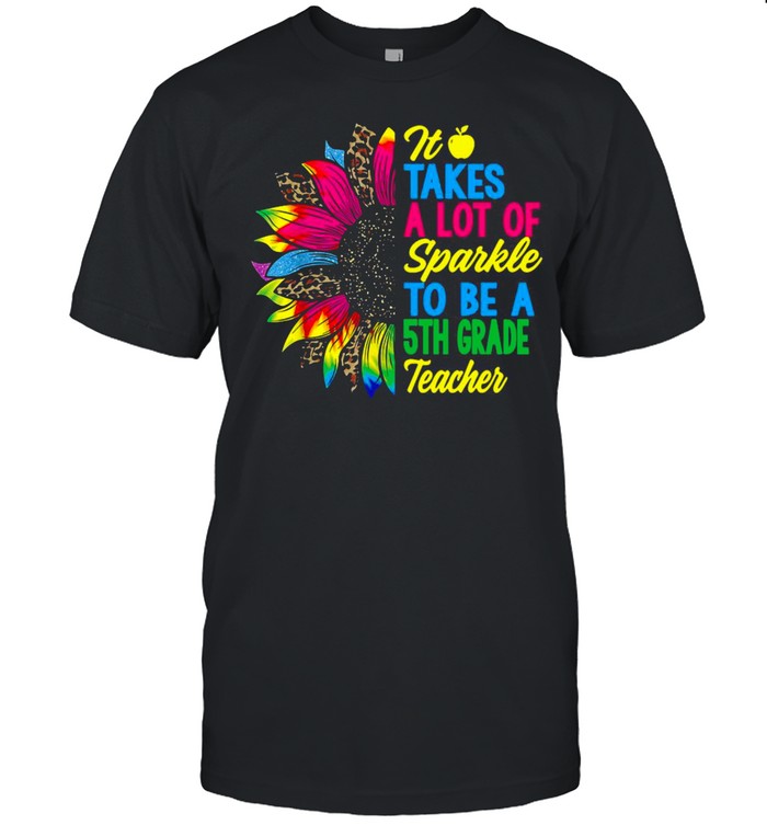 Sparkle Sunflower Back To School 5th Grade Teacher T-shirt Classic Men's T-shirt