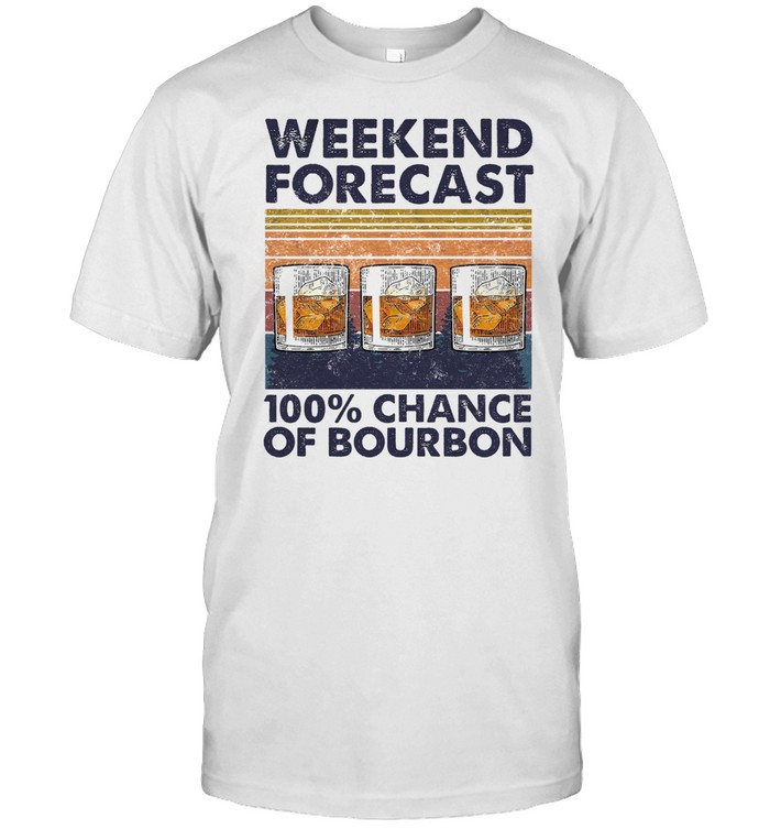 Weekend forecast 100 chance of bourbon vintage shirt Classic Men's T-shirt