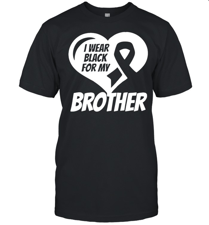 I Wear Black For My Brother Melanoma Ribbon T-shirt Classic Men's T-shirt
