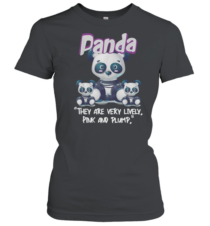 Panda with his New Little Pink And Plump T-shirt Classic Women's T-shirt