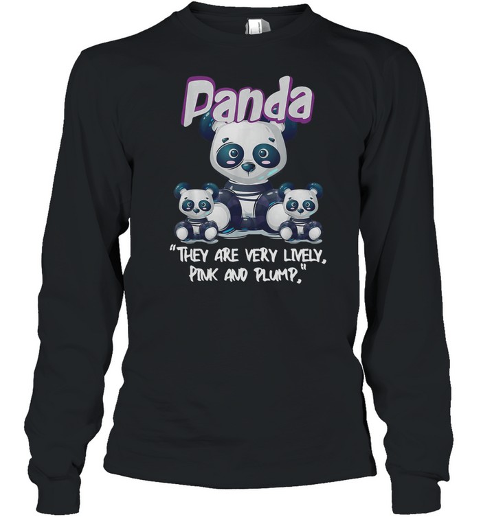 Panda with his New Little Pink And Plump T-shirt Long Sleeved T-shirt