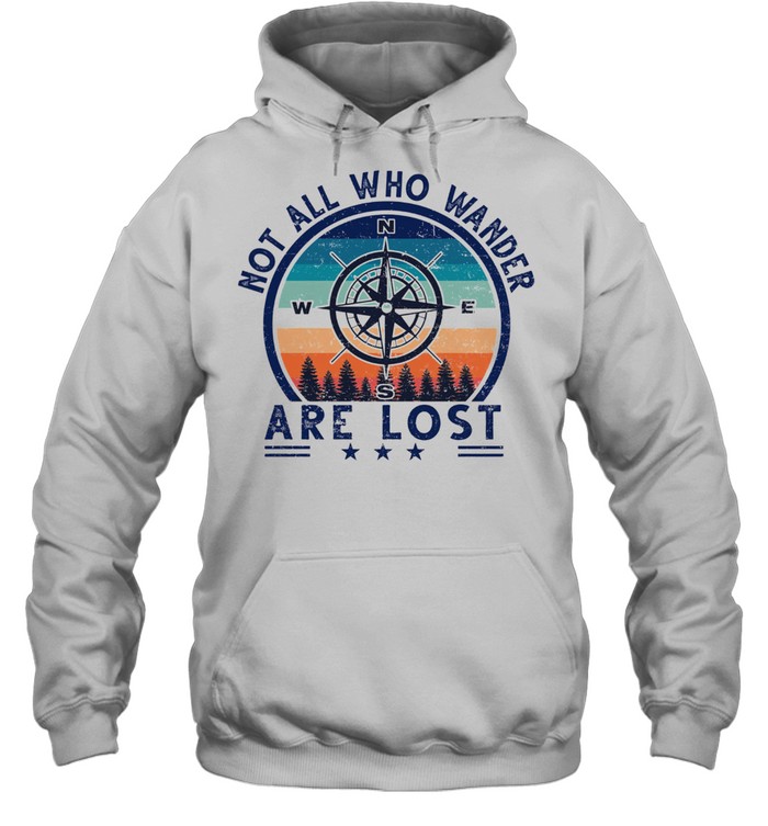 Compass not all who wander are lost vintage shirt Unisex Hoodie