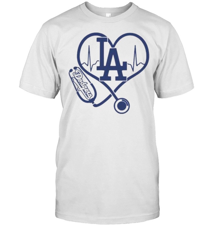 nurse LA Dodgers Heart Shirt