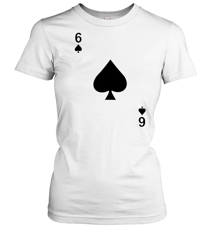 Six of spades blackjack playing cards shirt Classic Women's T-shirt