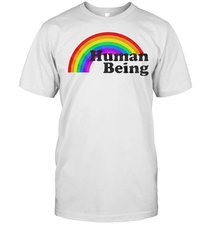 Human being rainbow ringer shirt