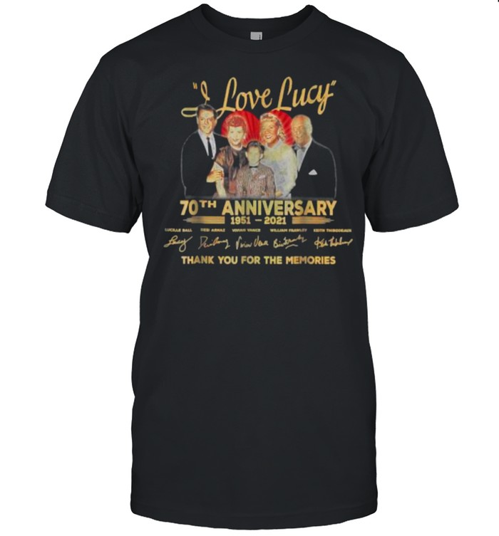 I love lucy 70th anniversary 1951 2021 thank you for the memories signatures t- Classic Men's T-shirt