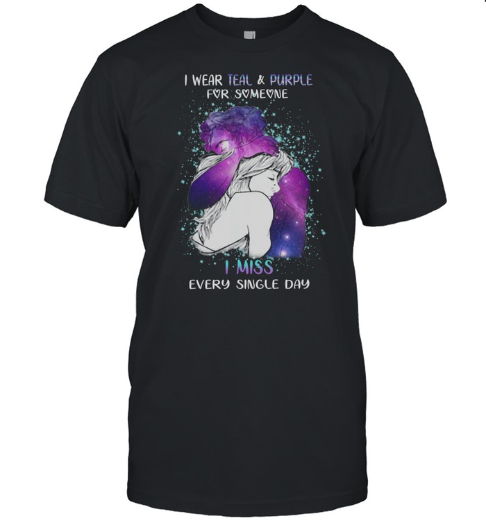 I wear teal and purple for someone I miss every single day shirt Classic Men's T-shirt