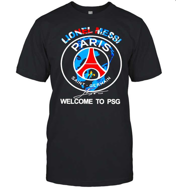 Lionel Messi welcome to Paris Saint-Germain signature shirt