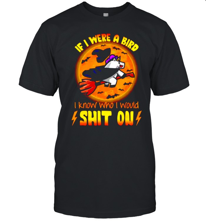 Unicorn witch if I were a bird I know who I would shit on shirt Classic Men's T-shirt