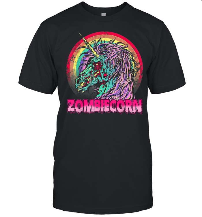 Zombiecorn Zombie Unicorn Halloween Costume Rainbow shirt